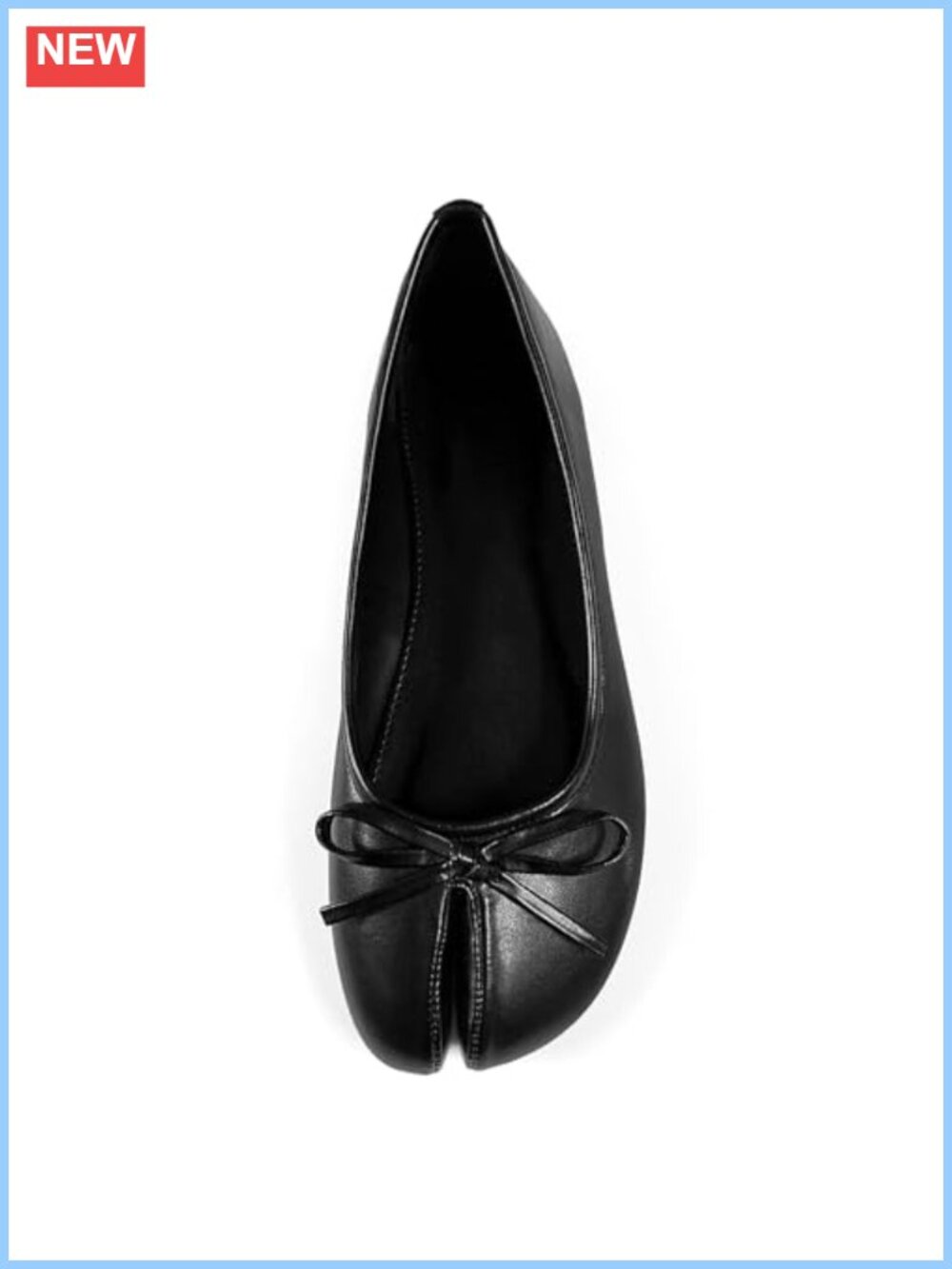 Women's Tabi Flats Split Toe Vegan Leather Ballet Flats Slip On
